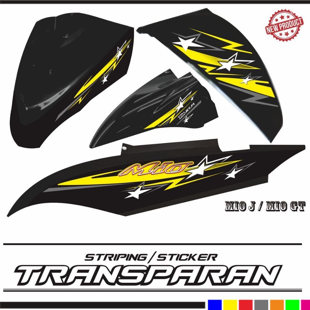 VARIASI STIKER / STIKER TRANSPARAN MIO J MIO GT BAHAN BENING TRANSPARAN VARIASI