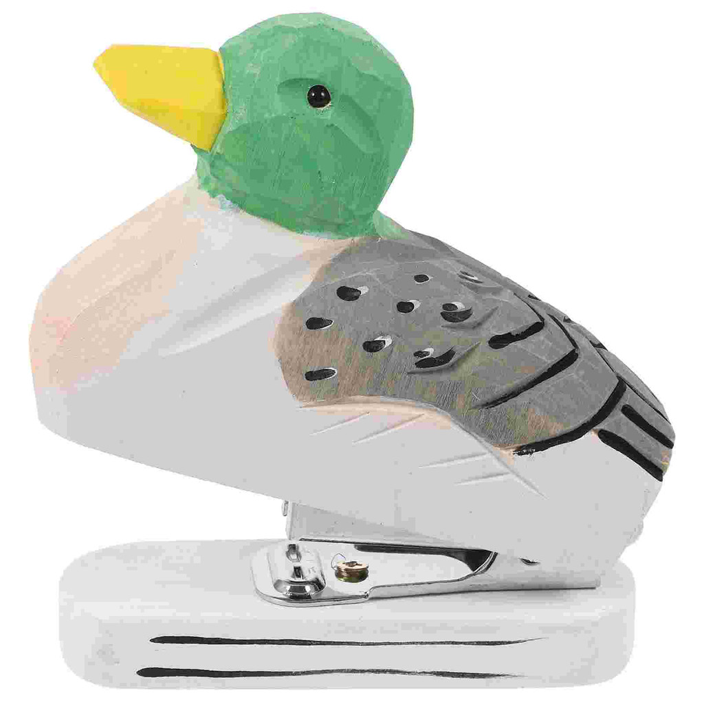 

Wood Carving Stapler Animal Small Funny Stationery Paper Decors Desk Accessories for Office Tool