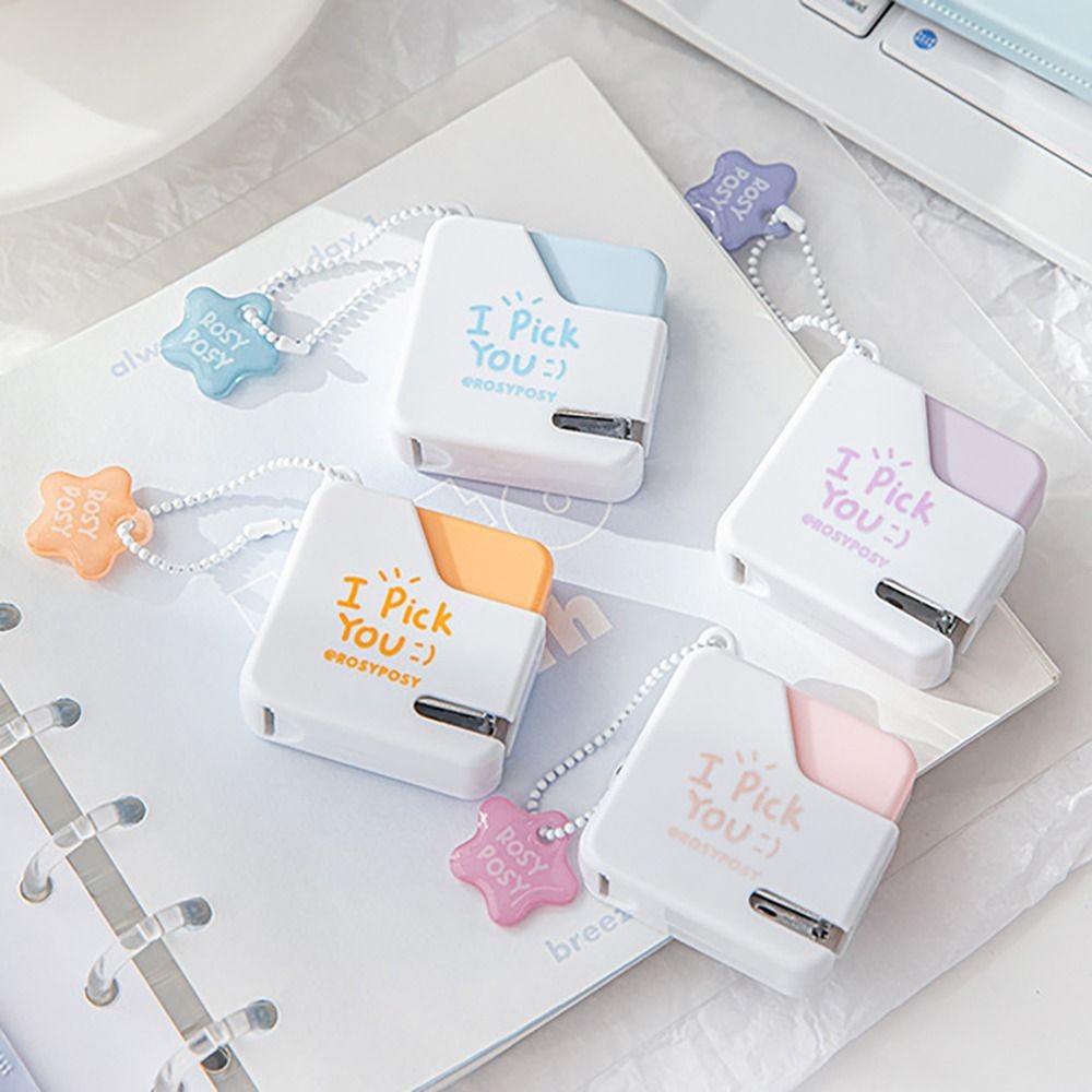 

With 40pcs No.10 Staples Stapler Mini Portable Color Paper Binding Machine Effortless Manual Binding Tool Binding Supplies