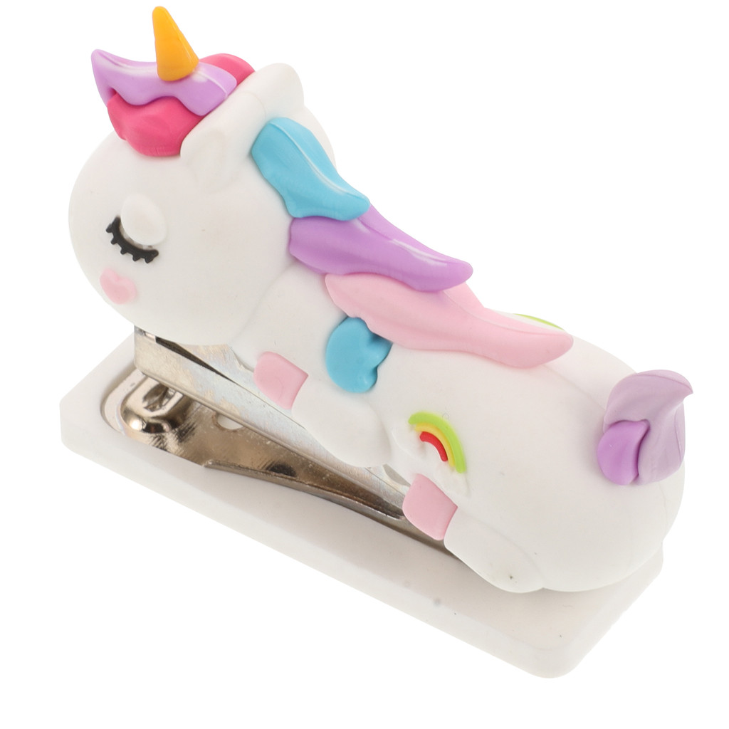 

Mini Stapler Decorative Hand Office for Desk Stationery Book Silica Gel Handheld
