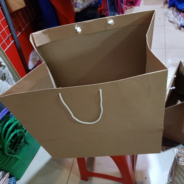 

paper bag jumbo putih polos isi 12 pcs terlaris dan termurah
