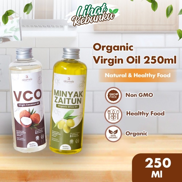 

ALAMEE Virgin Coconut Oil Minyak Zaitun Kelapa Murni Extra VCO Dapat Di minum Di masak Organik 250ml LIHAT KEBUNKU
