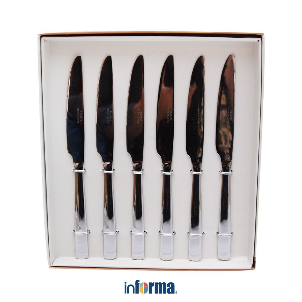 Informa Appetite Set Pisau Makan Zayn 6 Pcs Table Knife Set Piso Meja Serbaguna Peralatan Makan Food