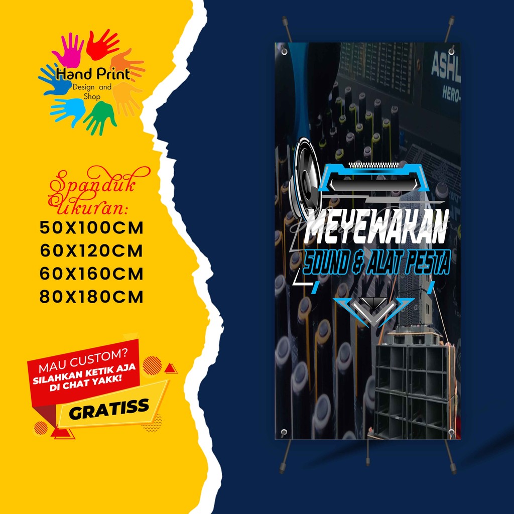 Cetak Spanduk Banner Sewa Sound Dan Alat Pesta MMT Spanduk Custom 60x160