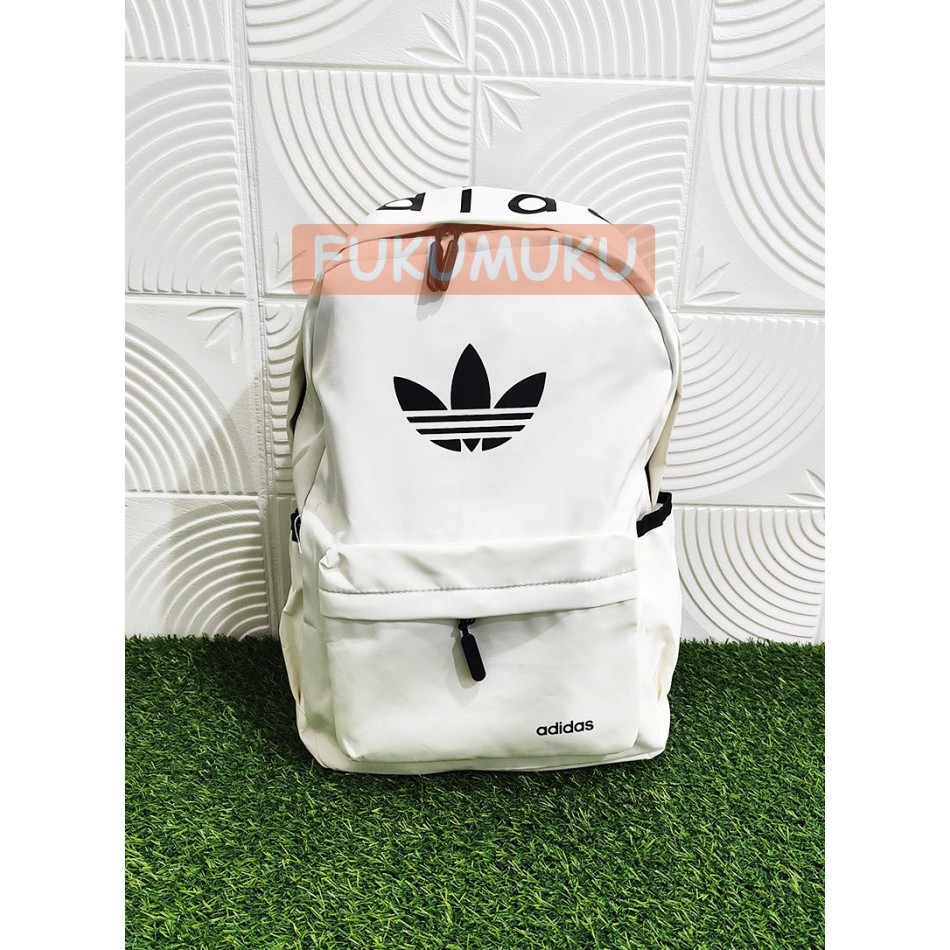 "F.SK" - TERMURAH Tas Ransel Adidas 10 Lightweight 4 Warna  / Backpack Laptop Sekolah - Putih