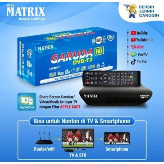 Set top box Matrix Garuda DVBT2 Digital tv stb