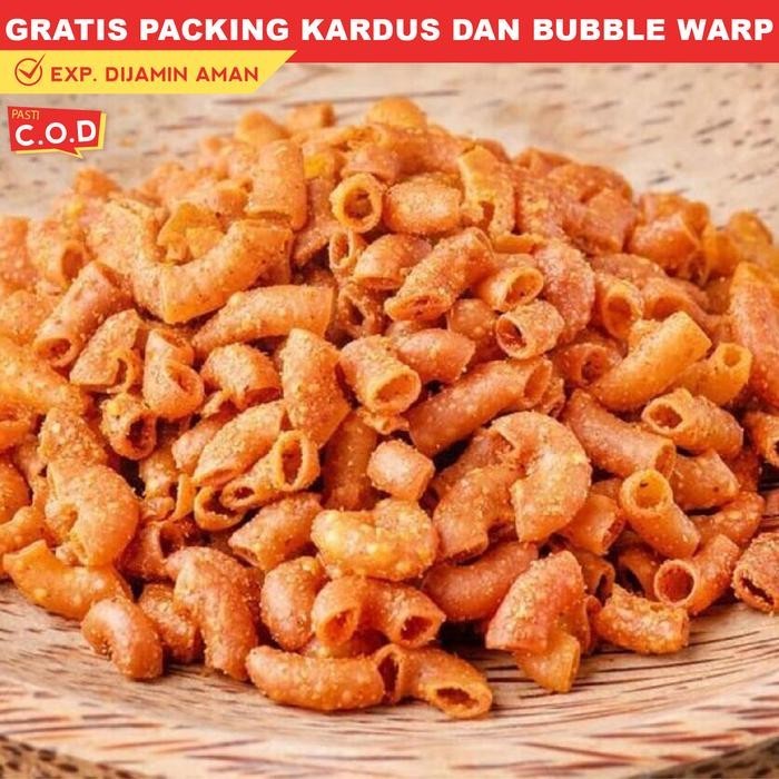

makaroni bantat pedas 125 gram snack makanan ringan cemilan camilan jajanan kiloan grosiran - makaroni pedas