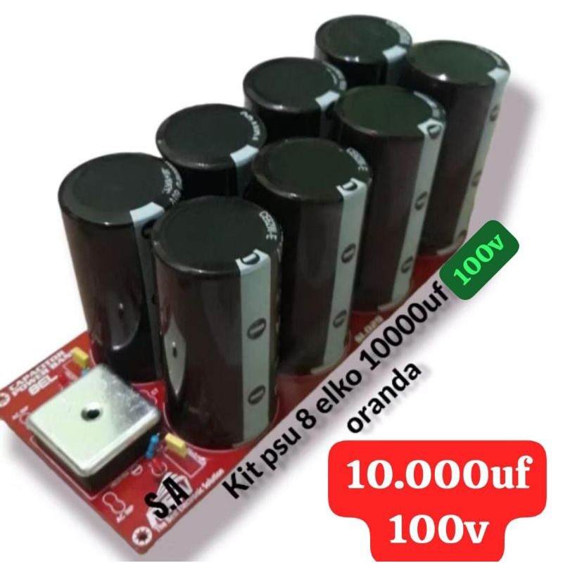 PSU 8 ELCO 10000uf100v ORANDA 10000/100v 10000 10.000uf 100v 10000uf POWER SUPPLY AMPLIFIER AMPLI