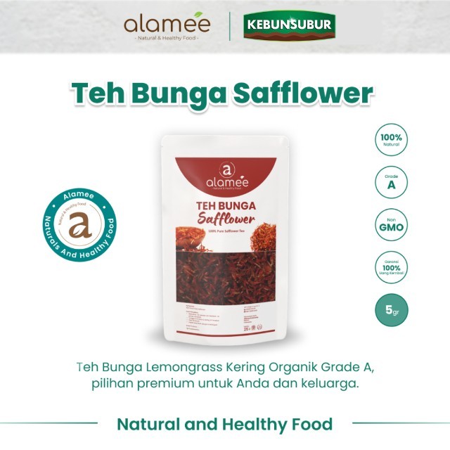 

ALAMEE Teh Safflower Dried Flower Tea Herbal Alami Organik Kering Bunga 5gr Premium kebunsubur