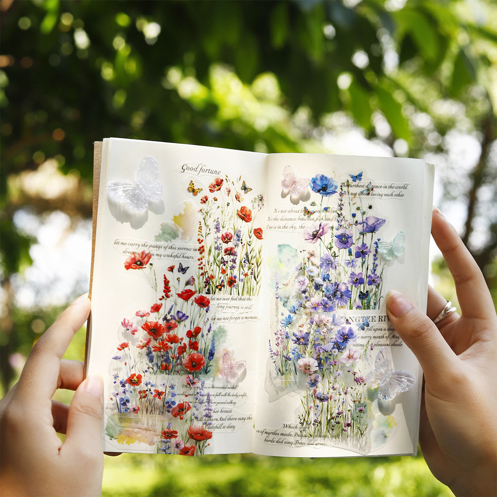 

10pcs Kawaii Stationery Stickers The Romance of Wildflowers Junk Journal Diary Planner Decorative Mobile Sticker Scrapbooking