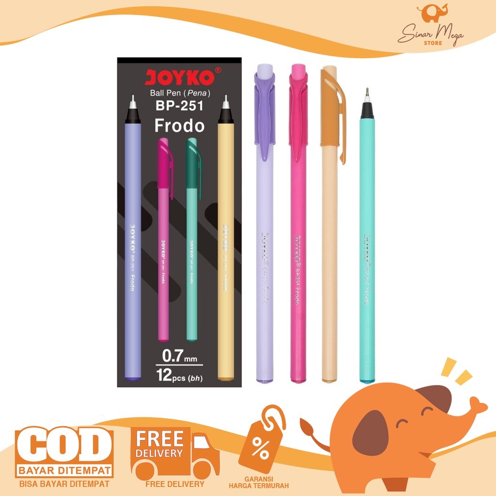 

Joyko Pulpen Ball Pen Pena Frodo DIJUAL LUSINAN BP-251 Unik Murah