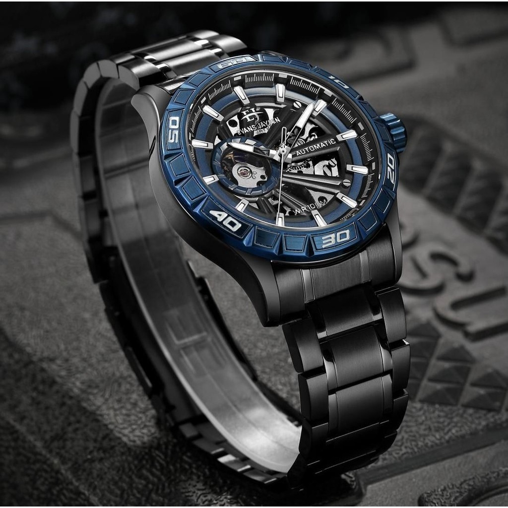 Evans Jayden Jam Tangan Pria 9565 Rantai Automatic Movement Water Resistant 10 ATM