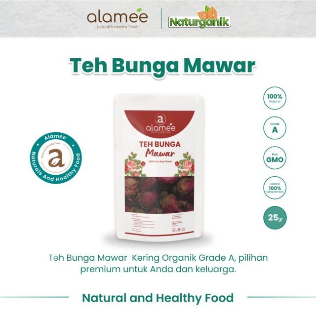

ALAMEE Rose Tea Teh Bunga Mawar Organik Kering Dried Flower 25gr Premium Naturganik
