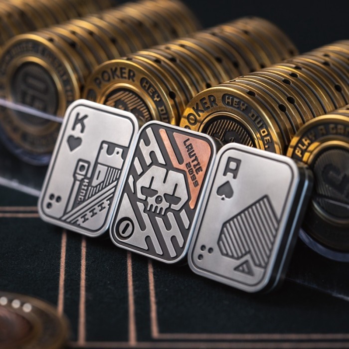 NEW LAUTIE Beruntung Poker Koin Texas Holdem Poker Kartu