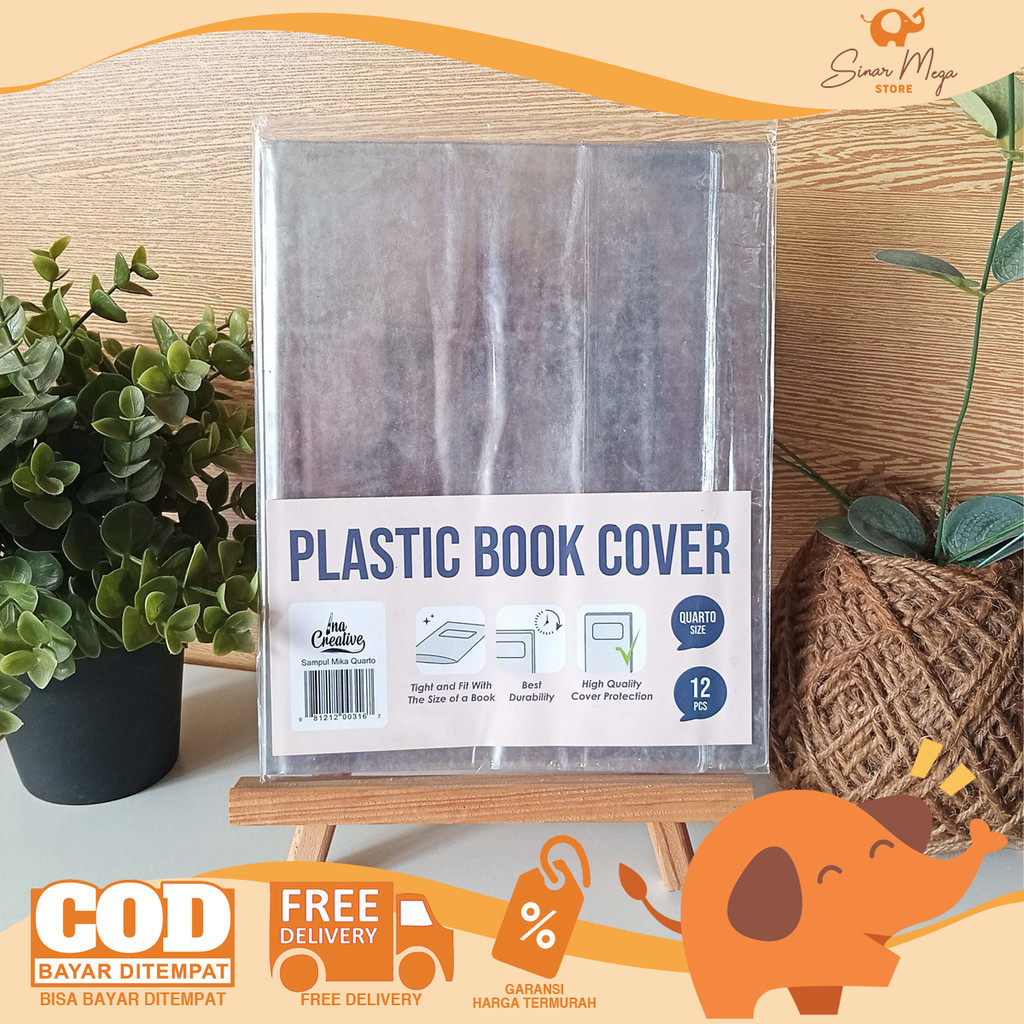 

Ina Creative Sampul Plastik Mika Quarto A5 - Plastic Book Cover Isi 12 Lembar Berkualitas