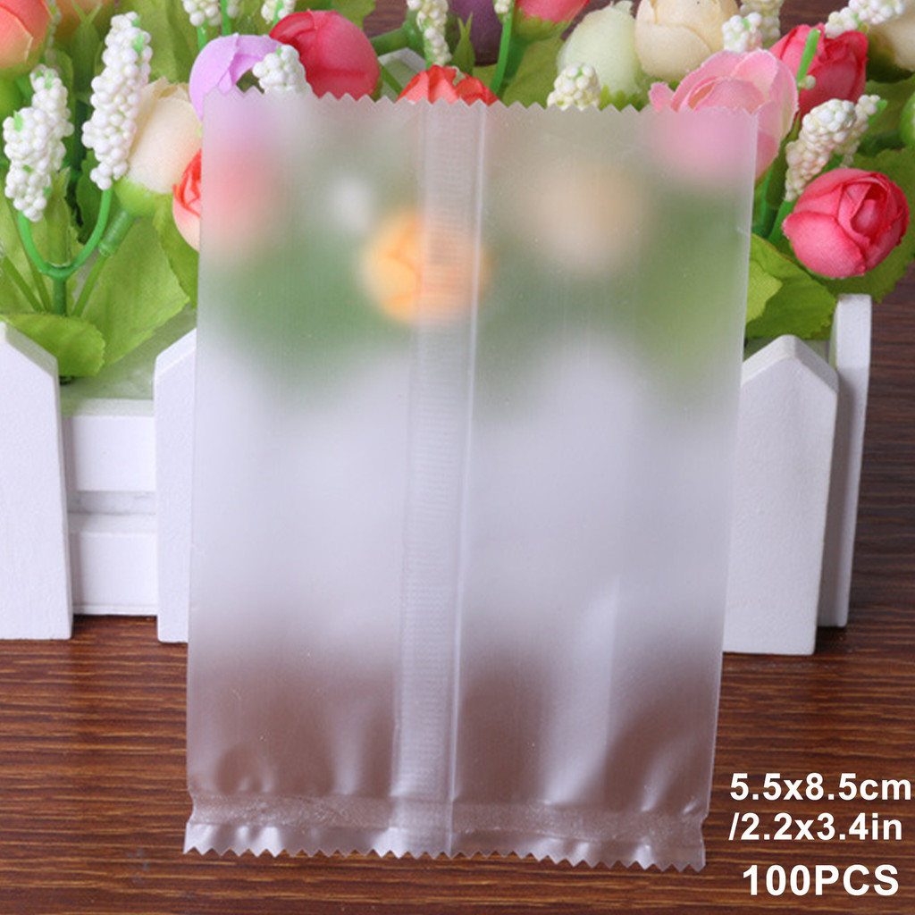 

100pcs penyegelan pernikahan sekali pakai kado penyimpanan makanan sekaligus kantong cellophane buram