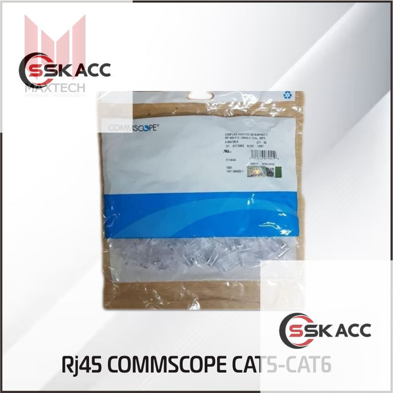 Rj45 Cat6 Konektor Rj45 Cat6 commscope Konektor LAN Cat6 commscope Connector Rj45 Cat6 commscope LAN