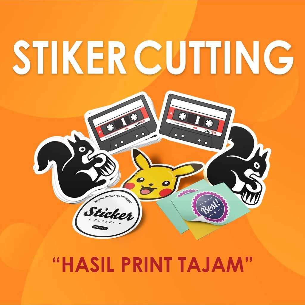Jasa Cutting Media Stiker Mengikuti Pola Custom (Kiss Cut atau Putus)