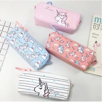 

New Arrival Tempat pensil motif unicorn/kotak pensil unicorn