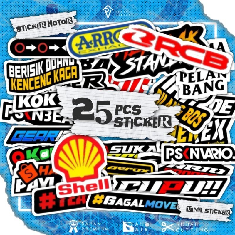 STICKER MOTOR RACING stiker gaul motor keren kekinian