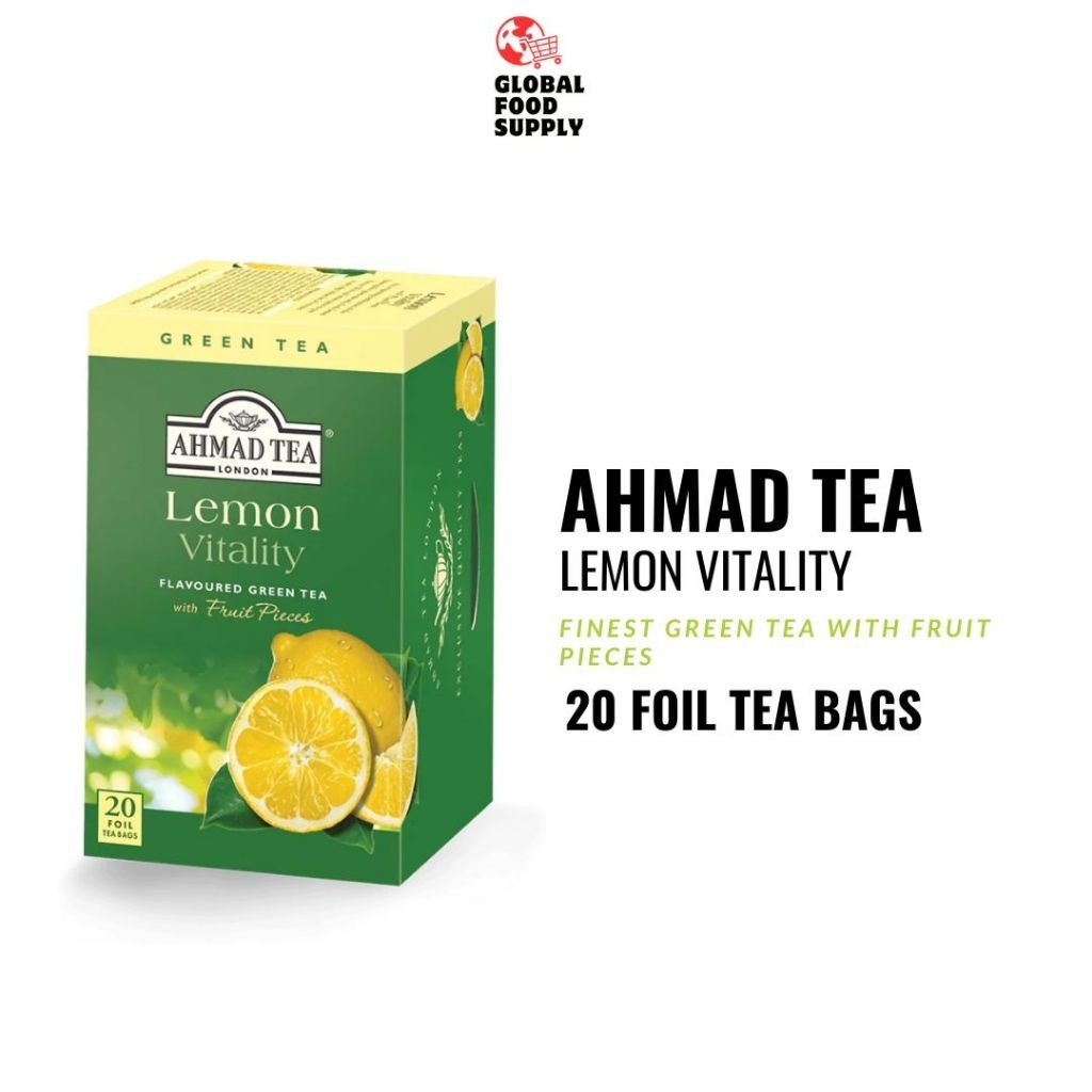 

Ahmad Tea Lemon Vitality Green Tea 20's 40 gr