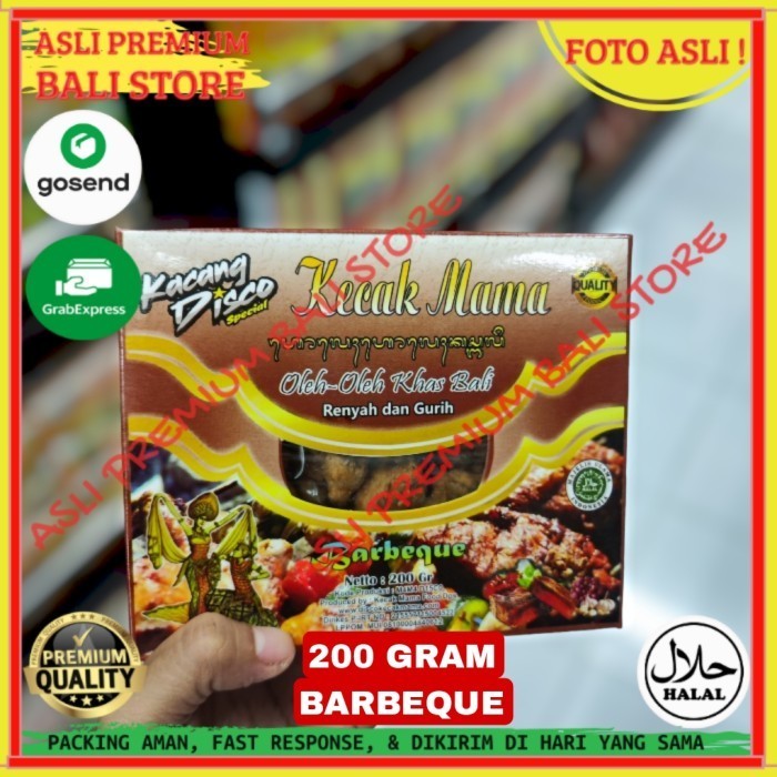 

OLEH OLEH MAKANAN CEMILAN CAMILAN SNACK KULINER KHAS ASLI ORI ORIGINAL BALI KACANG DISCO BARBEQUE 200 GR GRAM