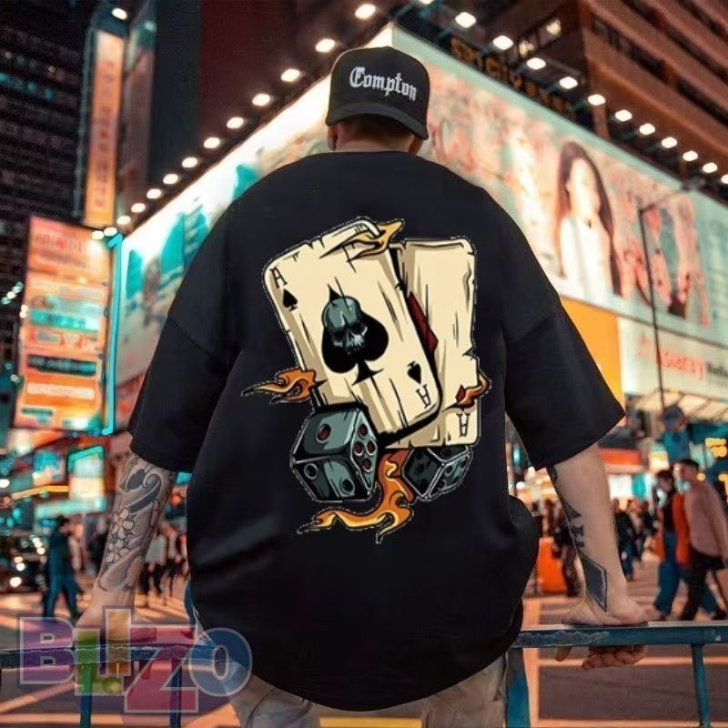 (COD) KAOS KARTU LOVE REMI DADU  POLOS JUMBO KAOS JEPANG BIG SIZE M L XL XXL XXXL XXXXL XXXXXL XXXXX