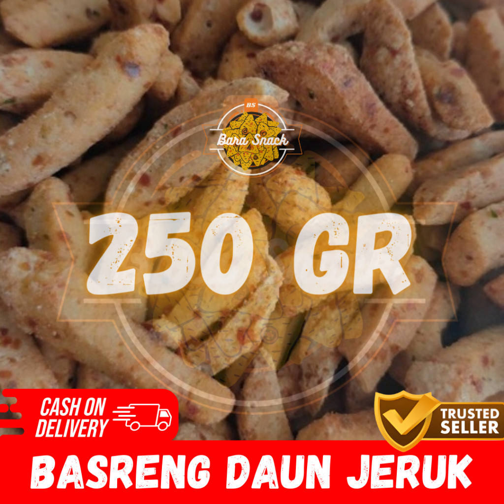 

[ 250gr ] Basreng / Bastik Pedas Daun Jeruk Cap MAKJAS / Camilan Snack Kiloan Murah