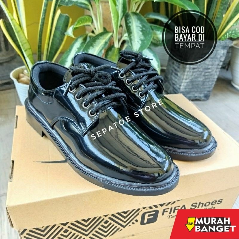 Sepatu pdh- TERMURAH SEPATU PDH TNI POLRI 01 KILAP PENDEK DINAS HARIAN SATPAM SECURITY DISHUB JATAH 