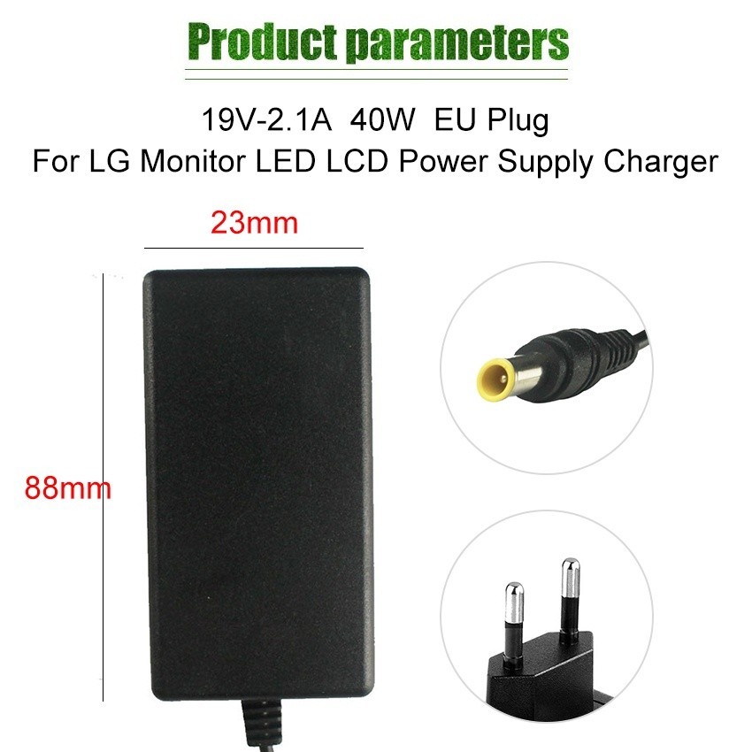 ADAPTOR MONITOR LG 19V / Adaptor Charger LED LCD Monitor TV LG Monitor 19V
