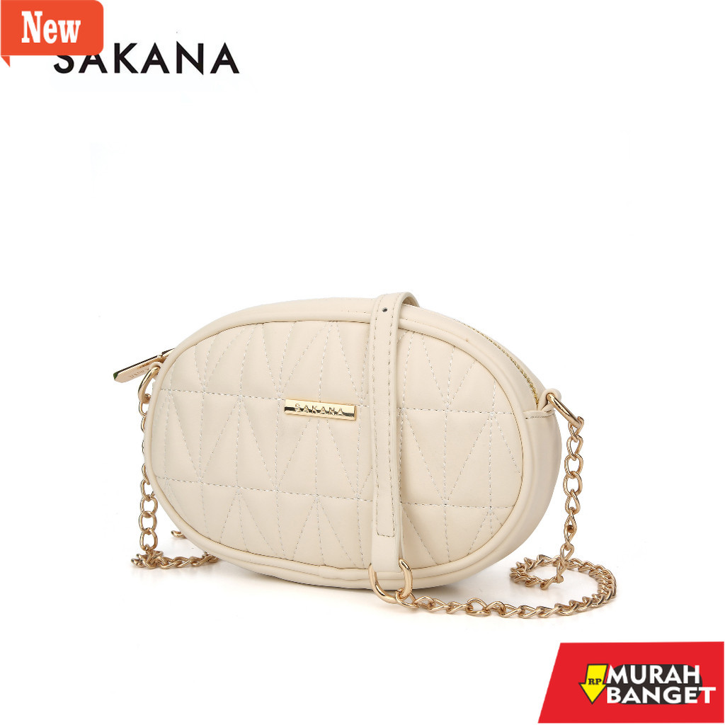 Tas selempang wanita keren- SAKANA -  Tas Selempang Wanita Oval Bulat | Sling Bag Undangan Pesta Kon