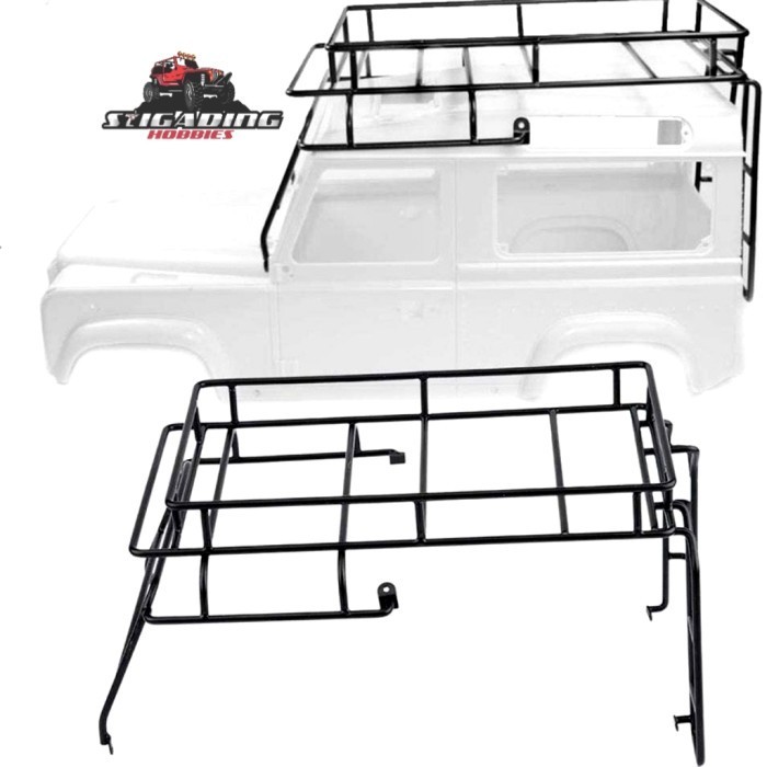 PART REMOTE CONTROL METAL ROOF RACK ROLL CAGE 1/10 RC WB 275mm LAND ROVER DEFENDER D90