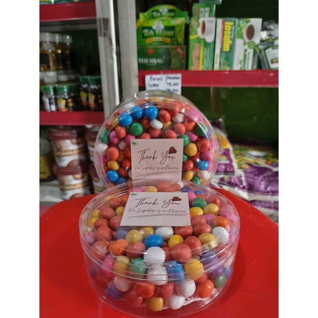 

Enak Bola pelangi kemasan toples 200gr cemilan anak sehat free bubble