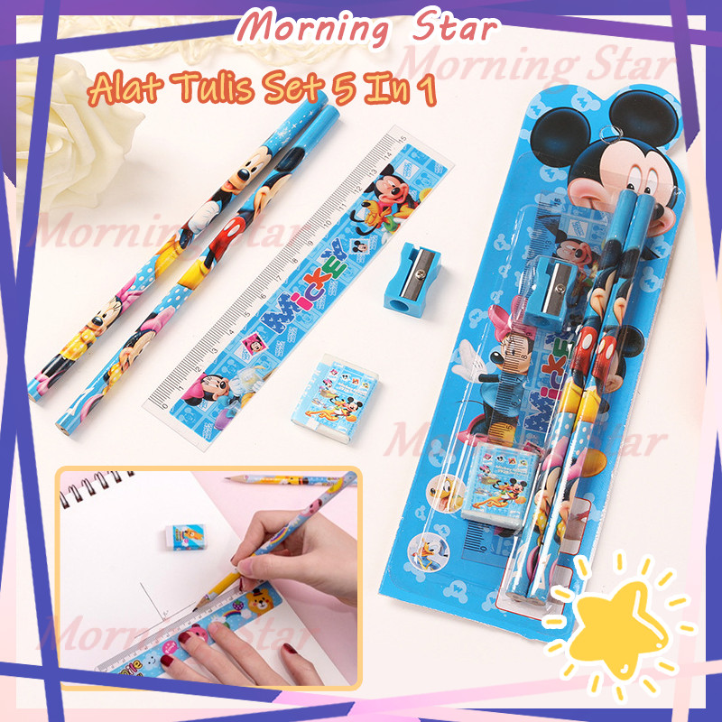 

Alat Tulis Set 5 In 1/Set Stationary Set 5 In 1/Karakter Paket Pensil Set/Stationery Set 5 In 1/Alat Tulis Set Anak Karakter Lucu/Set Alat Tulis Sekolah Karakter Lucu
