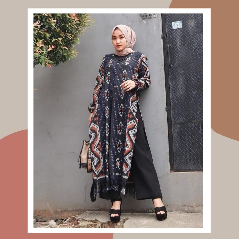 [ READY ] Outer - Outer tenun - Outer etnik - Baju tenun - Baju etnik - Baju kondangan - tenun