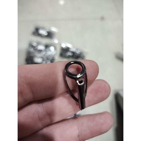 cincin ujung joran k series TIDAK FUJI kepala 6 8 10 ucrlst black nickle