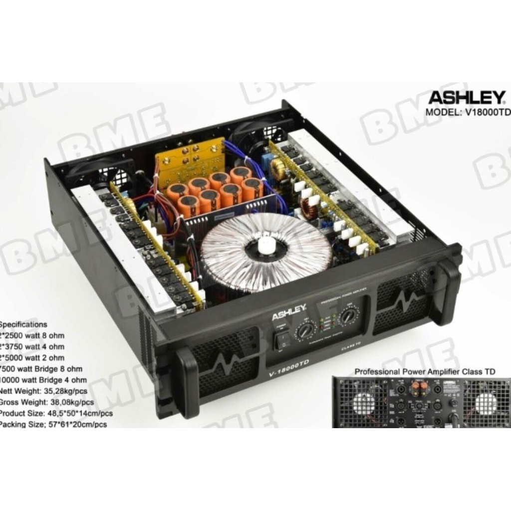 Promo Spesial Power amplifier ashley v18000td v18000 td class TD garansi original