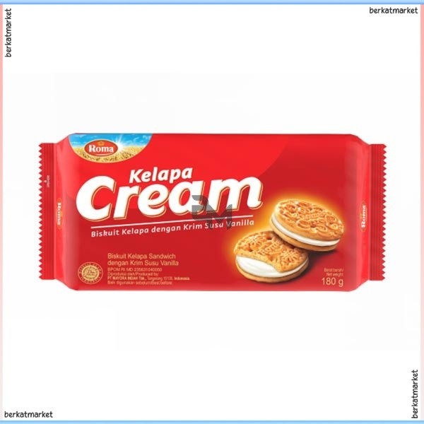 

ROMA KELAPA CREAM VANILLA 180 GR BISKUIT