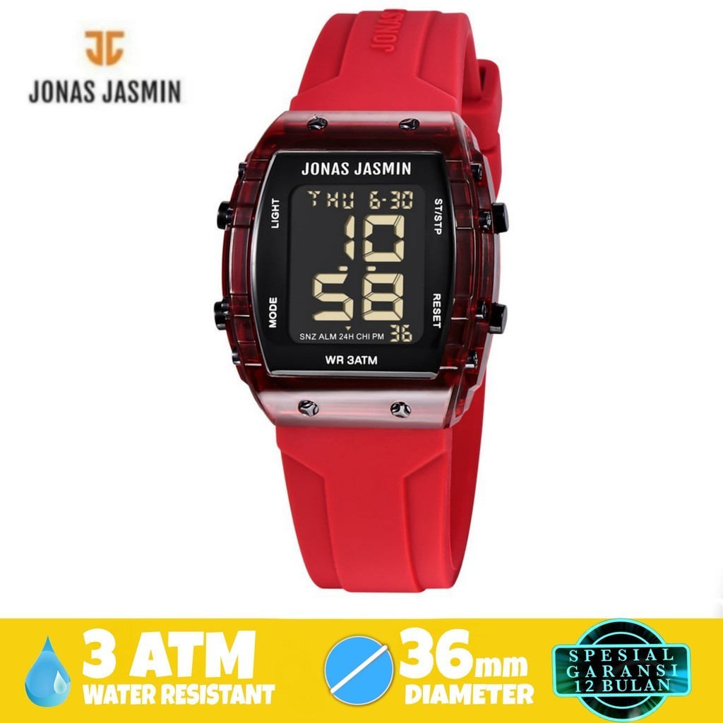 Jam Tangan Wanita Pria Digital Original JONAS JASMIN JJ2244 Diameter 3,6 cm Tahan air