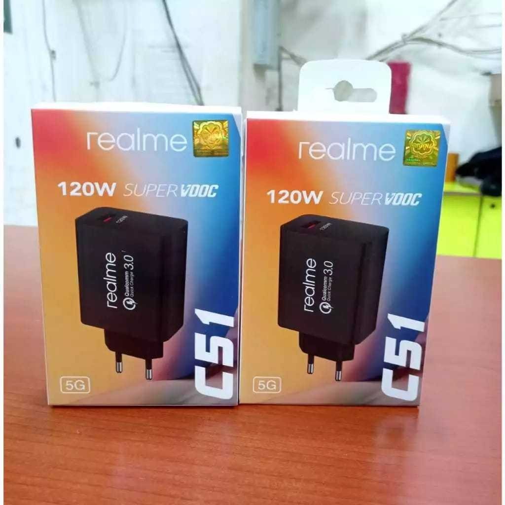(Moza) Adapter Charger / Batok Kepala Charger / Batok Casan Realme C51 120W Support Superdart Fast C