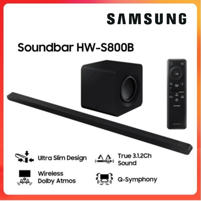 SAMSUNG  HW S800B / HW-S800B Ultra Slim soundbar wireless Atmos