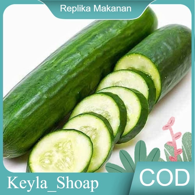 Replika irisan buah timun / Replika sayuran timun  / Vegetarian Replika /dummy sayuran / garnish tim
