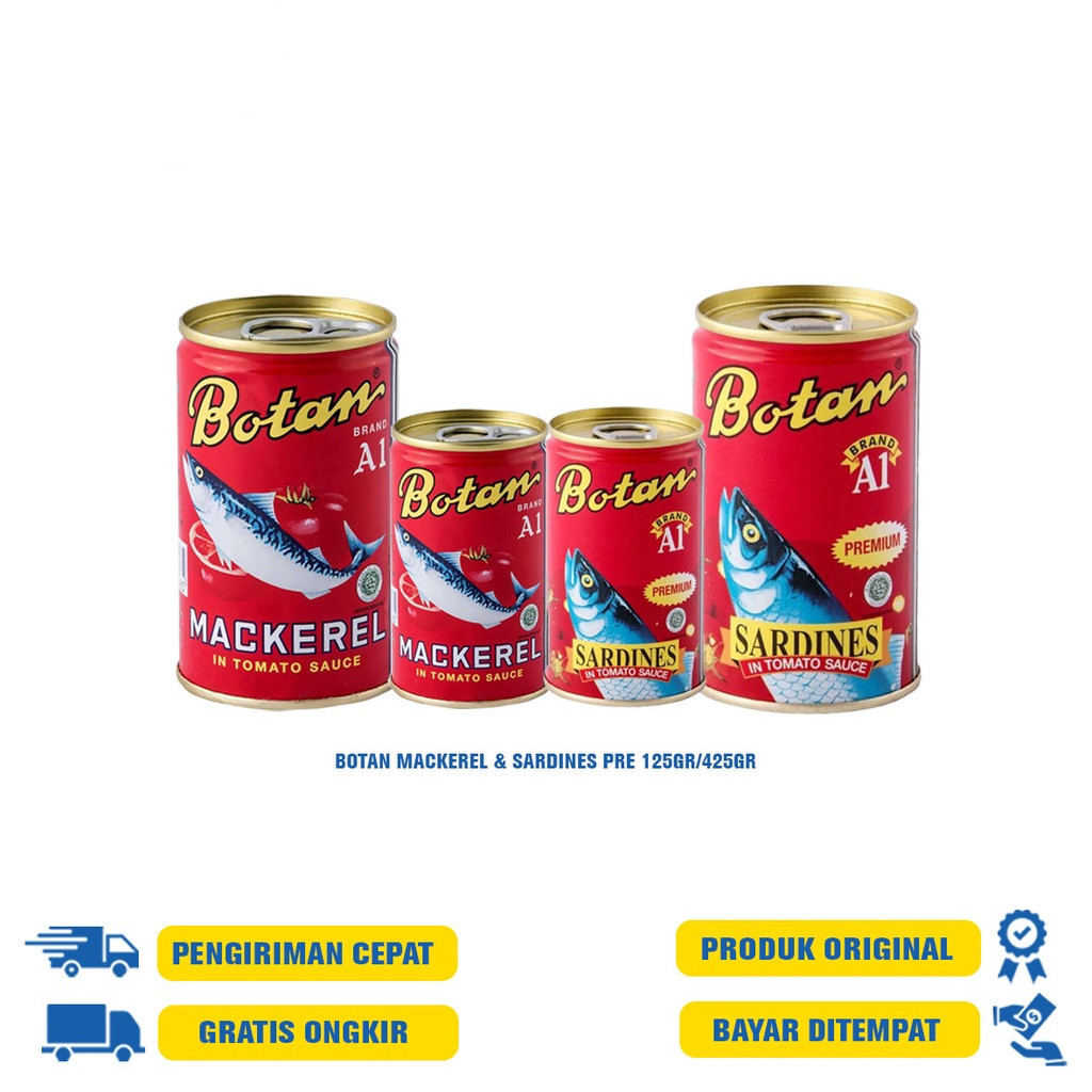 

BOTAN MACKEREL & SARDINES IKAN TOMATO SAUCE 125GR/425GR