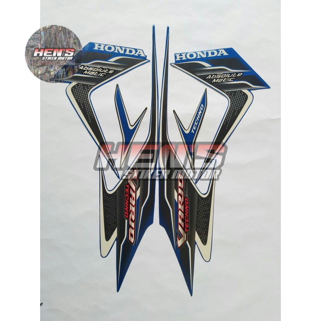 stiker striping vario techno 110 2010 biru