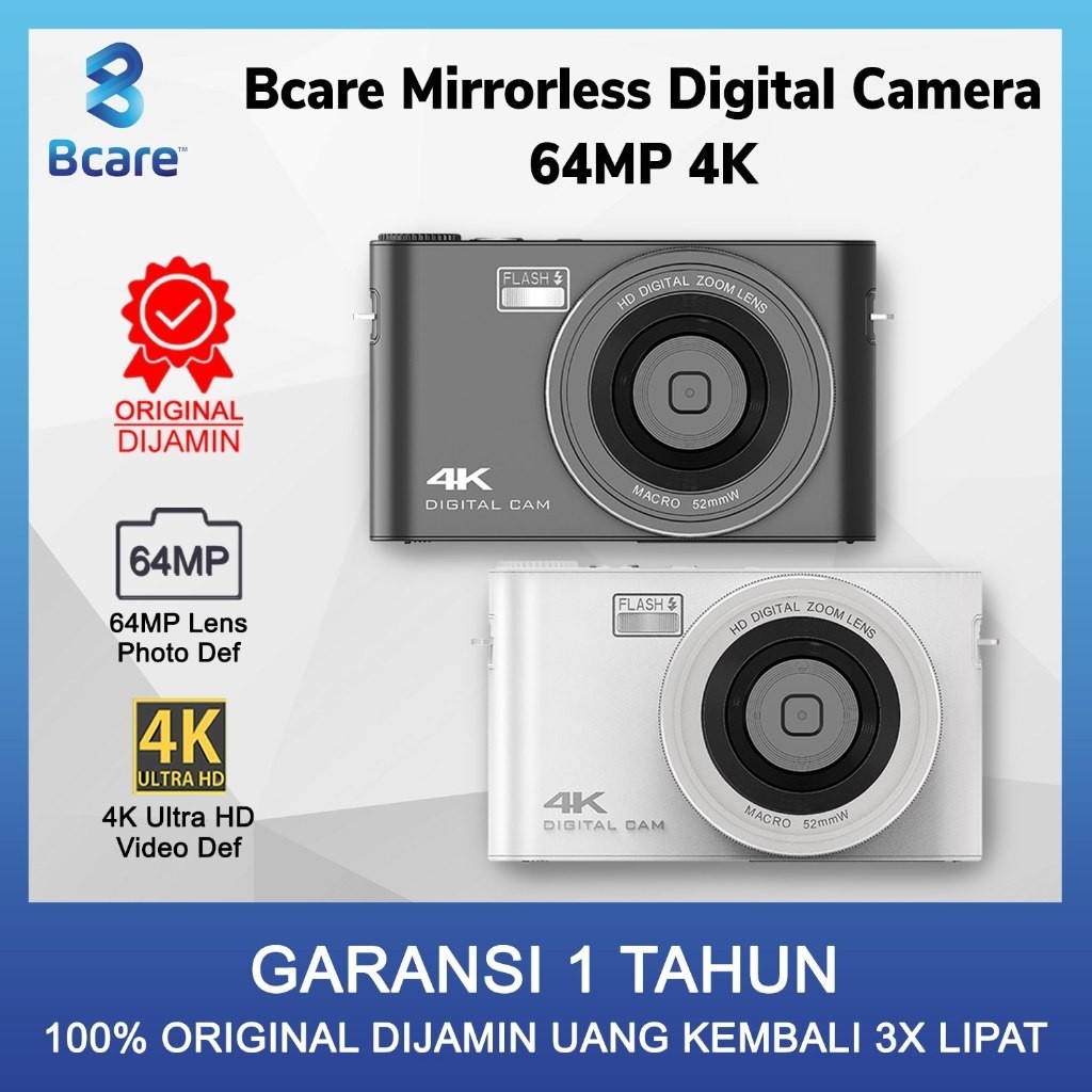 Bcare Mirrorless Digital Camera 64MP 4K