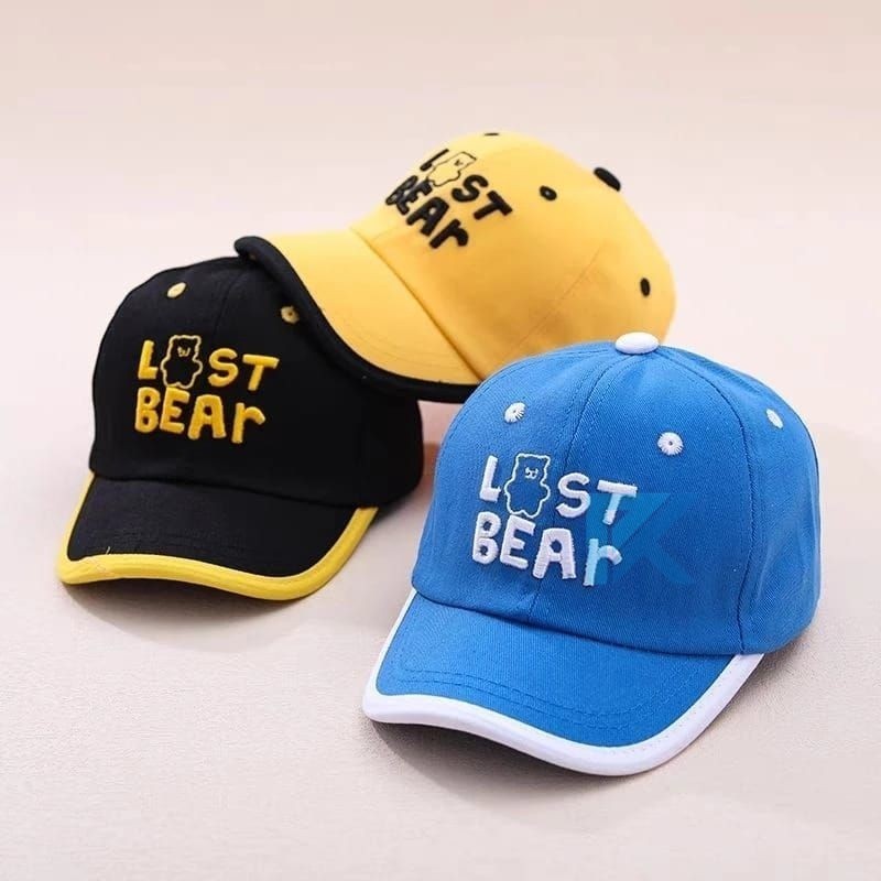 PK5 - Topi Anak Baseball // Topi Anak Bordir LAST BEAR 1-4 tahun