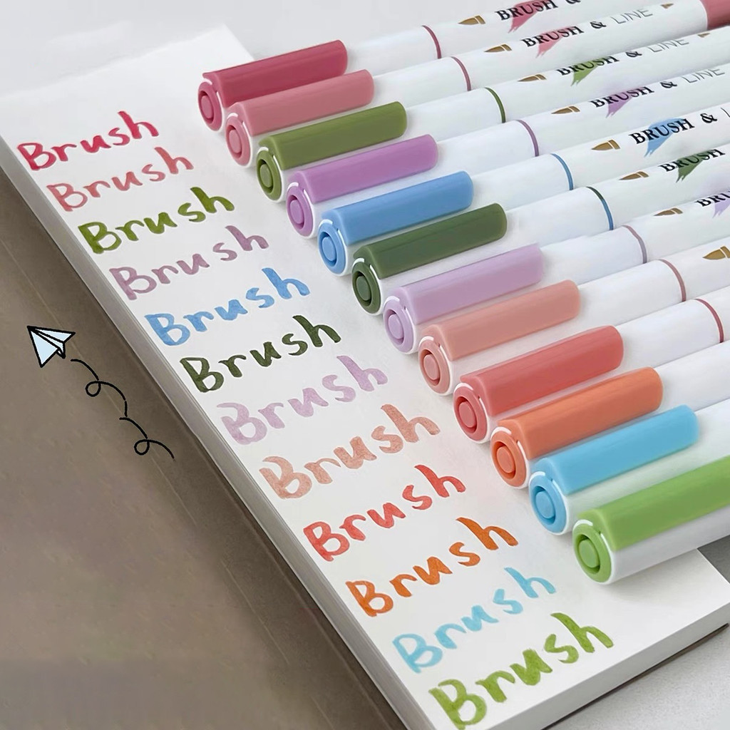 

4Pcs Brush Pen Set Calligraphy Soft Pulpen Pena Kaligrafi Coloring Markers Brush Pen Dual Tip Lettering Aesthetic Vintage Warna Warni Brush Marker Pena Kuas Warna barang aesthetic