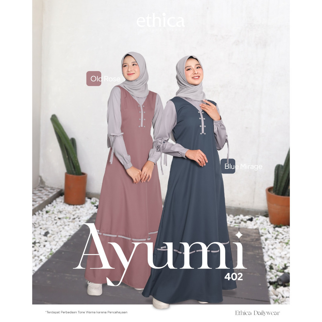 FawwazOShop - Ethica Dress Daily Ayumi 402 Baju Muslim Wanita