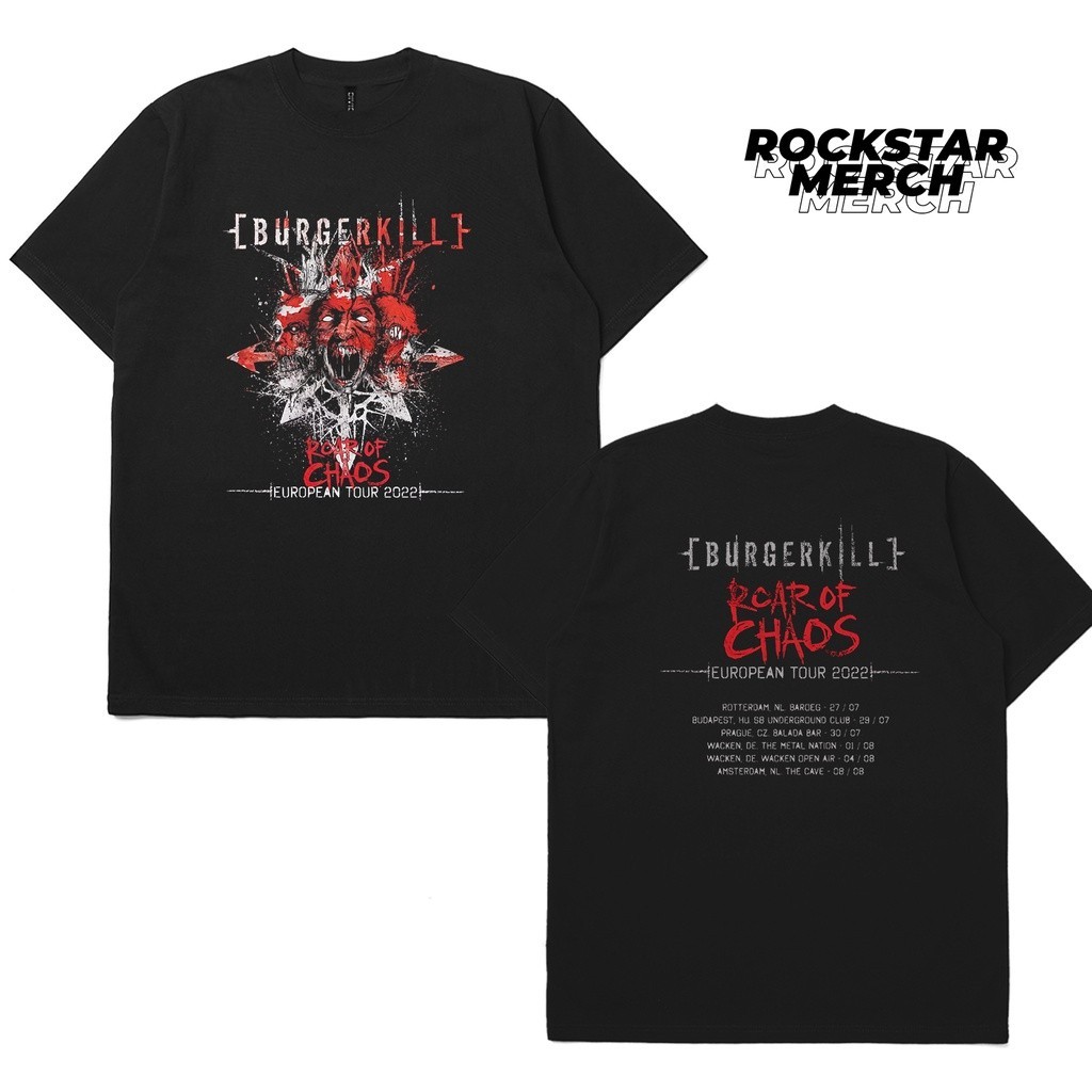 COD T-Shirt Band Burgerkill Roar of Chaos European Tour 2022 T-shirt