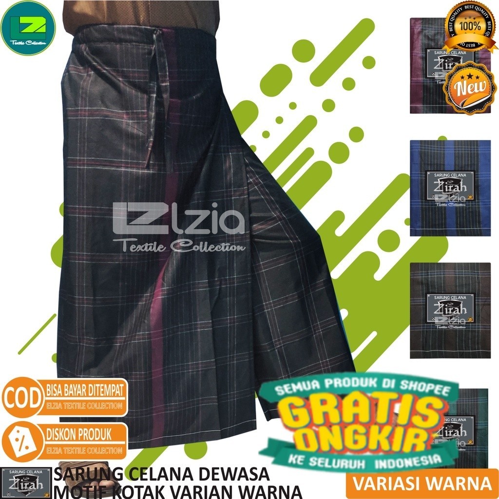 SARUNG CELANA DEWASA JUMBO MOTIF KOTAK VARIAN WARNA/ putih biru pink merah ungu